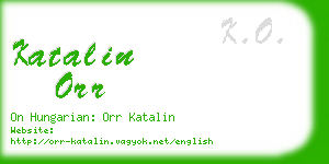 katalin orr business card